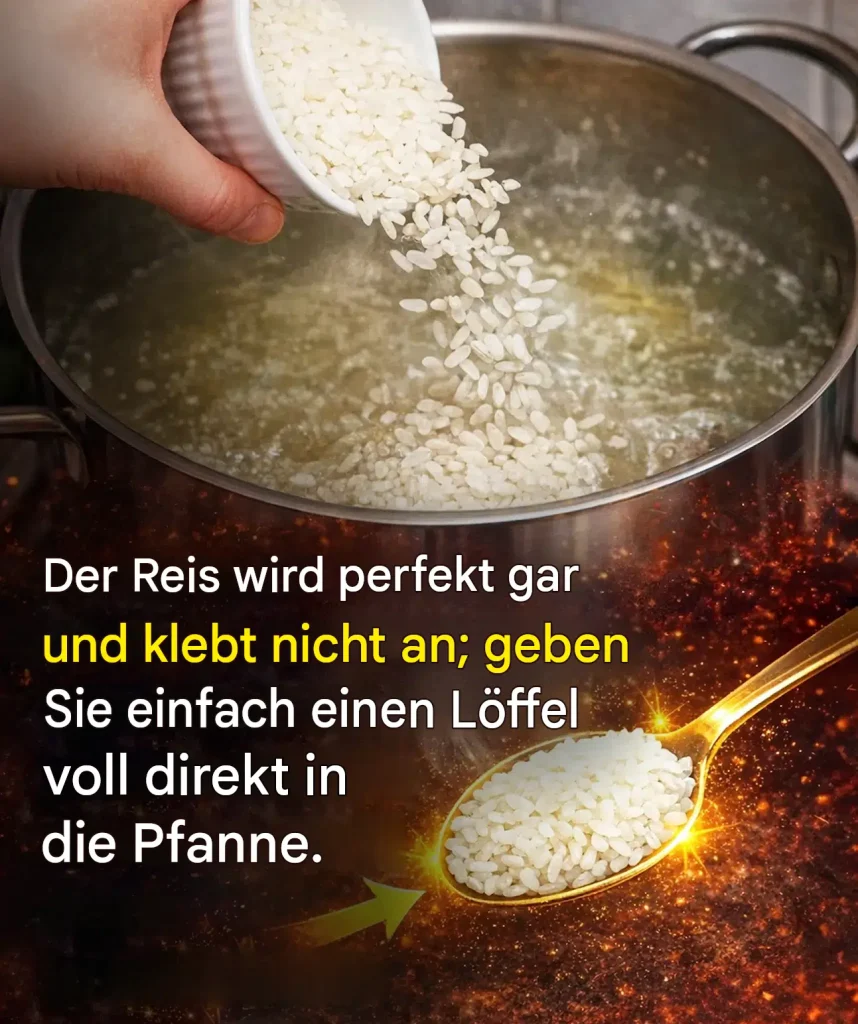 Der Reis lässt sich leicht trennen und klebt nicht an; geben Sie einfach einen Löffel voll direkt in die Pfanne.
